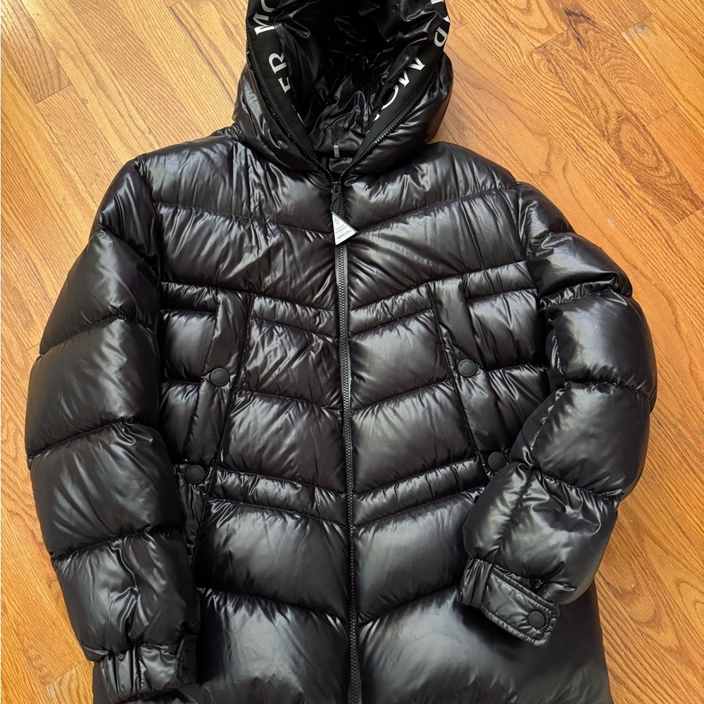 Moncler Shiny Black Quilted Jacket